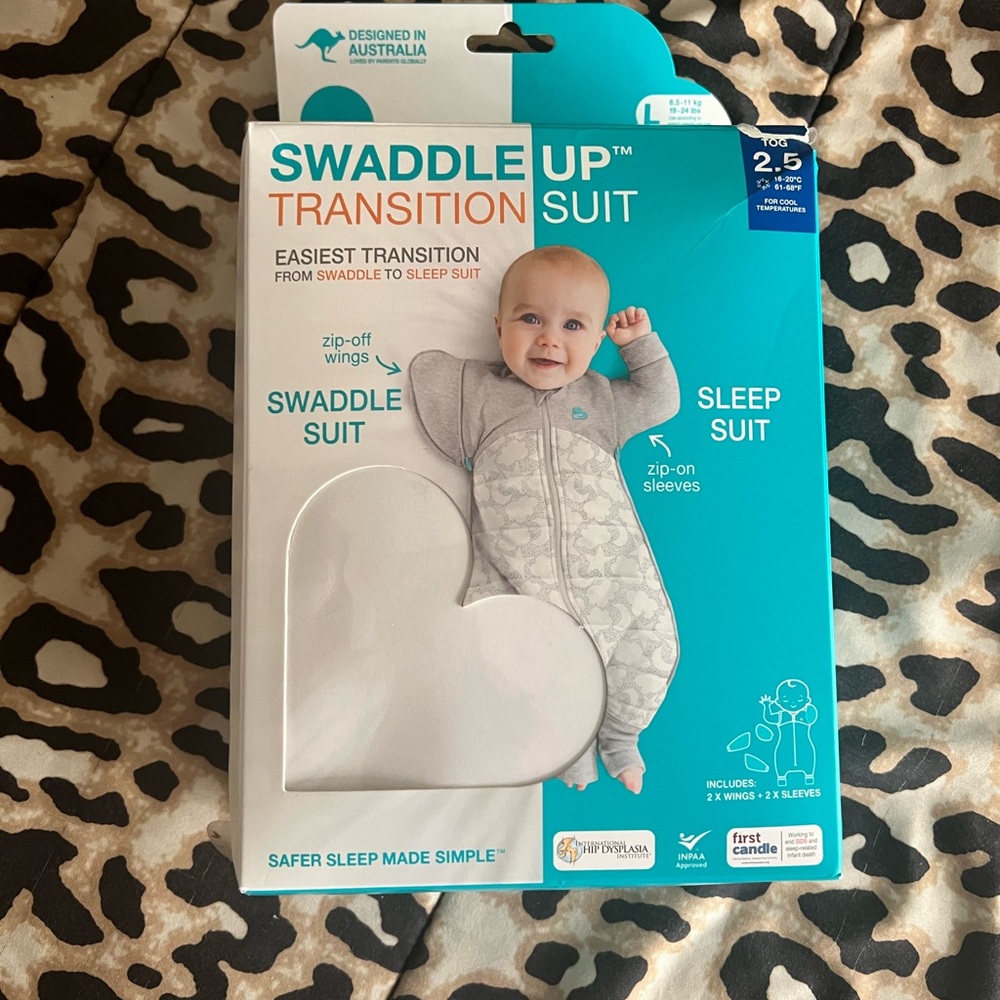 Swaddle transition Comfy suit